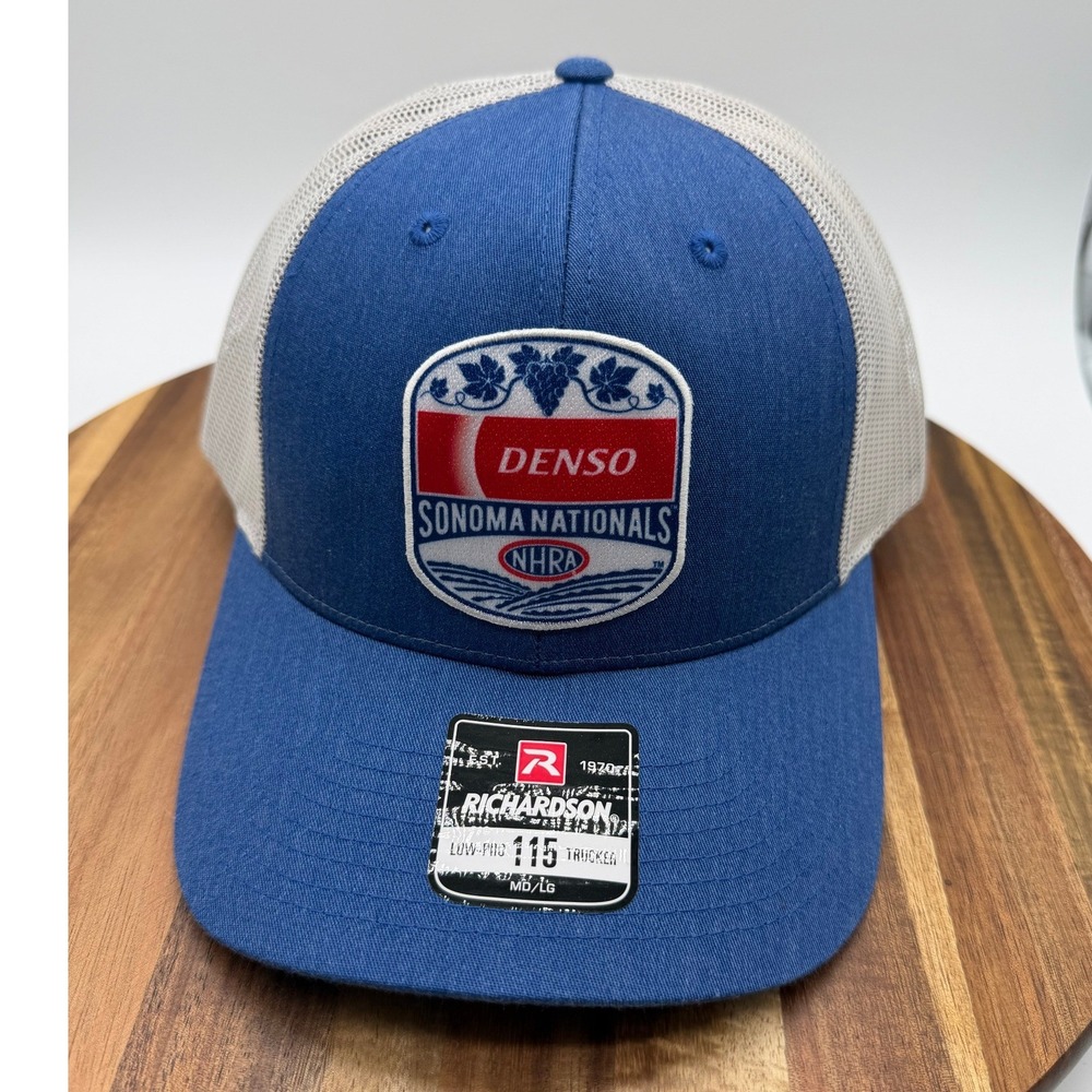 NHRA Med/LG Denso Sonoma Nationals Blue Grey Trucker Hat Snapback 2081
